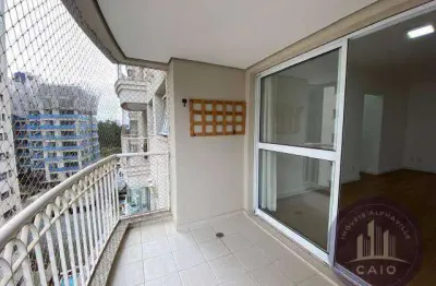 Apartamento 85m², 3 dormitórios para alugar,  r$ 6.200/mês -  alphaville/sp