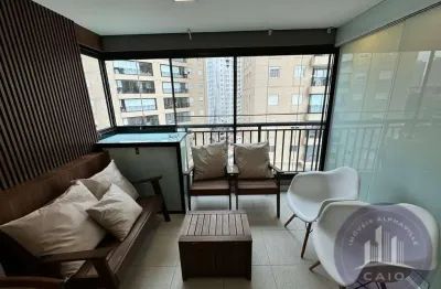 Apartamento mobiliado com 2 dormitórios para alugar, 73m² - Alphaville/SP