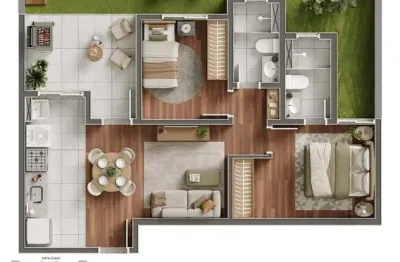 Apartamento com 2 quartos para alugar no Centro, Mogi Guaçu 