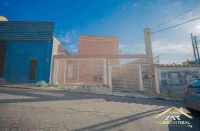 Lindo sobrado, 2 dorms, 1 wc, 2 vagas, quintal, 66m² - cipava - osasco.