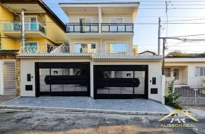 Sobrado novo sendo 3 suítes e 4 vagas, no bela vista, osasco-sp.