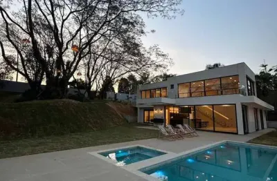 Casa de campo nova, casa mobiliada em são roque condomínio fechado, 280m².