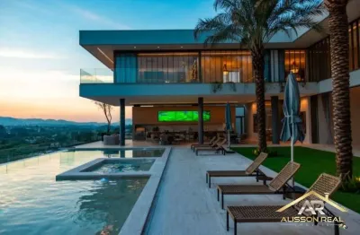 Mansão ultra, com 8 suítes, 18 vagas 6 dorms, com 3.323m² - tamboré 2 - sp.