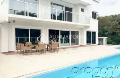 Casa com 6 quartos para alugar na rua das tibiras, 614, jurerê internacional, florianópolis, 880 m2 por r$ 40.000