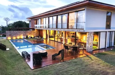 Casa em condomínio para venda em mata de são joão, praia do forte, 6 dormitórios, 6 suítes, 7 banheiros, 6 vagas