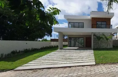 Casa em condomínio para venda em camaçari, guarajuba (monte gordo), 4 dormitórios, 3 suítes, 6 banheiros, 4 vagas