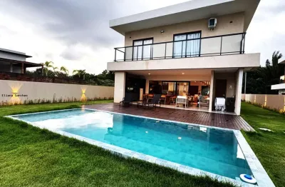 Casa em condomínio para venda em camaçari, guarajuba (monte gordo), 4 dormitórios, 3 suítes, 6 banheiros, 4 vagas