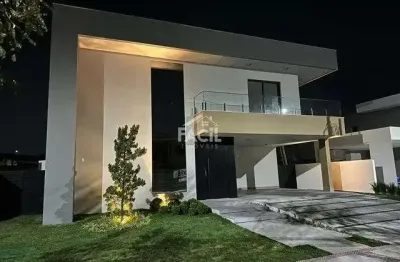 Casa em condomínio fechado com 4 quartos à venda na Rua das Bromélias, Alphaville Jacuhy, Serra