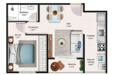 Apartamento com 2 quartos à venda na Rua Basílio da Gama, Jardim Limoeiro, Serra