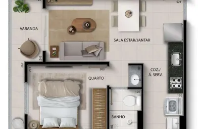 Apartamento com 2 quartos à venda na Avenida Délio Silva Britto, Coqueiral de Itaparica, Vila Velha
