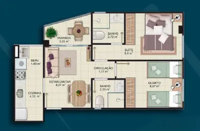 Apartamento com 2 quartos à venda na Rua Rui Barbosa, Maruípe, Vitória
