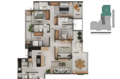 Apartamento com 4 quartos à venda na Avenida Nicola Biancardi, Nova Esperança, Linhares
