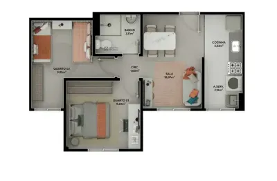 Apartamento com 2 quartos à venda na Avenida Coronel Manoel Nunes, Planalto de Carapina, Serra