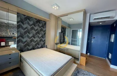 Apartamento studio para locação no condomínio vítreo klabin - 33m² - 1 suíte - sala - cozinha - 1 vaga - na vila mariana / são paulo