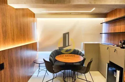 Apartamento studio para locação no condomínio lumiere studios - 26m² - ar condicionado - mobiliado - sem vaga - na chácara klabin