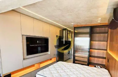 Apartamento studio para locação no condomínio lumiere studios - 26m² - ar condicionado - mobiliado - sem vaga - na chácara klabin