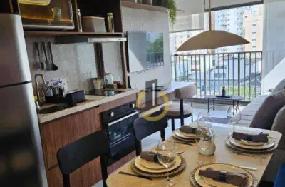 Apartamento Studio mobiliado para locação no Condomínio Nik Paradiso - 35m² - 1 dormitório - cozinha - ar condicionado - sem vaga - na Vila Mariana