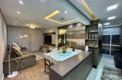 Apartamento para locação no condomínio helbor trilogy home - 94m² - 3 dormitórios (1 suíte com ar condicionado) - varanda gourmet - 2 vagas - em sbc