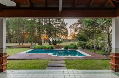 Casa em condomínio fechado com 4 quartos para alugar na avenida juca batista, 8000, chapéu do sol, porto alegre, 516 m2 por r$ 15.000