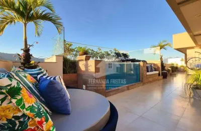 Cobertura com 3 dormitórios, 362 m² - venda por r$ 3.400.000 ou aluguel por r$ 29.000/mês - barra da tijuca - rio de janeiro/rj