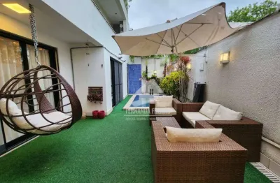 Apartamento garden mobiliado para alugar de 3 quartos, 169m² por r$9.000/mês - recreio do bandeirantes - rio de janeiro/rj.
