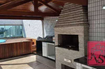 Cobertura com 3 dormitórios para alugar, 215 m² por r$ 9.262,34/mês - jardim nova petrópolis - são bernardo do campo/sp
