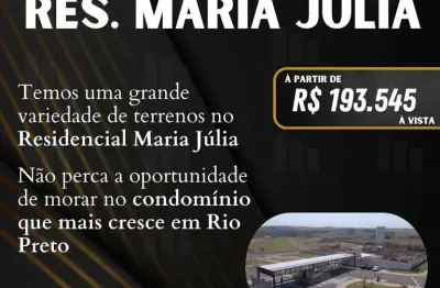 Terreno em condomínio para venda em são josé do rio preto, residencial maria júlia