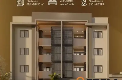 Apartamento para venda em campo mourão, jardim novo centro, 2 dormitórios, 1 suíte, 2 banheiros, 2 vagas