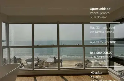 Apartamento para venda em itapema, meia praia, 4 dormitórios, 4 suítes, 5 banheiros, 3 vagas