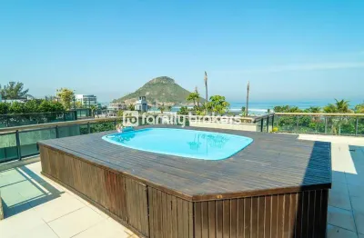 Espetacular cobertura de 3 quartos sendo 1 suíte | vista mar | 456m² - recreio