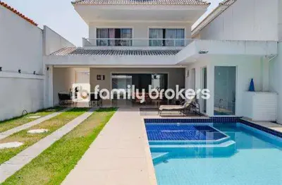 Condomínio riomar i : excelente casa triplex de 400m² | 5 suítes | sol da manhã | 4 vagas