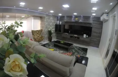 Apartamento á venda 128m² sendo 3 suítes com terraço goumert, 3 vagas de garagem condomínio paris em santo andré
