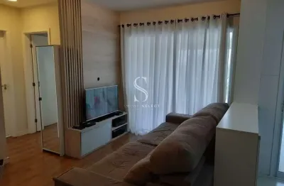 Apartamento de 69m² com dois dormitorios sendo uma suite, banheiro social e uma vaga de garagem. apa