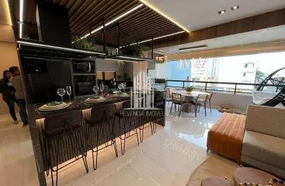 Apartamento de luxo à venda em santo andré-sp, bairro campestre: 3 quartos, 3 suítes, 3 salas, 4 banheiros, 3 vagas, 112m².