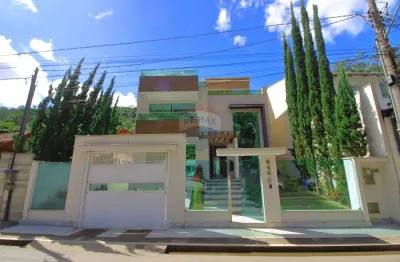 Santa teresa | residência prestígio | luxuoso triplex | 4 quartos | 3 suítes | 6 vagas garagem | jardim de inverno | mobiliado