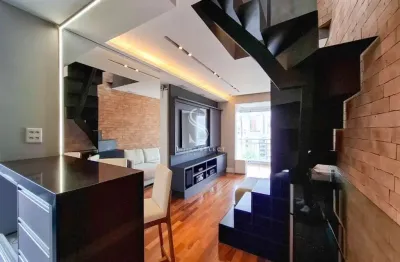 Condomínio Edifício Soulmadá em Pinheiros, Cobertura Duplex 121,67m² com 1 suíte, 2 vagas.