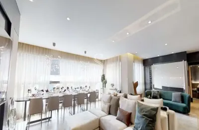 Condomínio glass art em perdizes - apartamento de 158m² com 3 suítes, sala, 5 banheiros e 2 vagas.