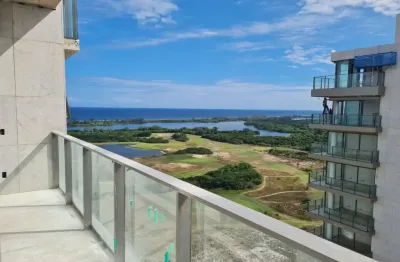 Apartamento no oceana golf maior planta - vista campo de golf