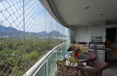 Barra da tijuca. apartamento no condominio saint martin com 120 m² e 3 suítes na peninsula