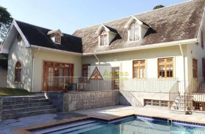 Casa térrea bairro com segurança 24 hrs piscina quintal espaço gourmet à venda, 550 a/t 250m² por r$ 3.500.000 - conjunto dos bancários  sp