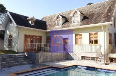 Casa térrea bairro com segurança 24 hrs piscina quintal espaço gourmet à venda, 550 a/t 250m² por r$ 3.500.000 - conjunto dos bancários  sp