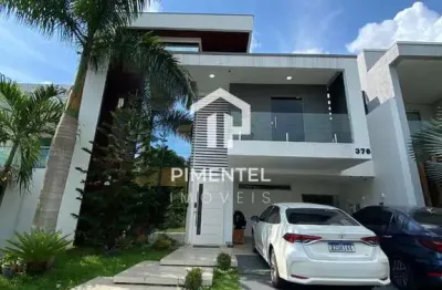 Condomínio residencial passaredo na área da ponta negra com living com pé-direito duplo integrado à 3 ambientes | mobiliada| | espaço gourmet e sistema de energia solar