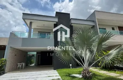 Casa na região da ponta negra com 03 suítes com varanda (sendo a master com closet) | mobiliada e reformada | revestida em porcelanato | living em múltiplos ambientes integrado ao jardim de inverno