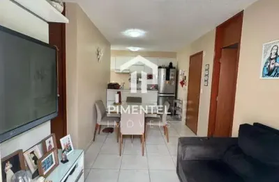 Apartamento à venda no condomínio ideal flores em flores com 03 quartos| 52m² |1° andar | sol nascente