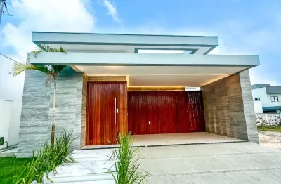 Excelente casa térrea moderna com 3 quartos no condominio ecoville 2