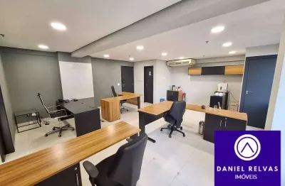 Sala comercial mobiliada , 64 m² ,para locação no personnal, alphaville