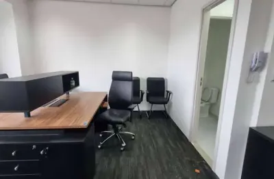 Linda sala comercial, mobiliada, para locação no west towers, alphaville