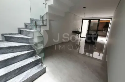 Sobrado novo à venda no jardim palmares ? 110m², 3 suítes, área gourmet, 2 vagas