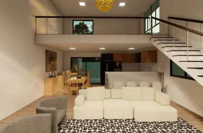 Casa linda com mezanino em condomínio de alto padrãogolden park.