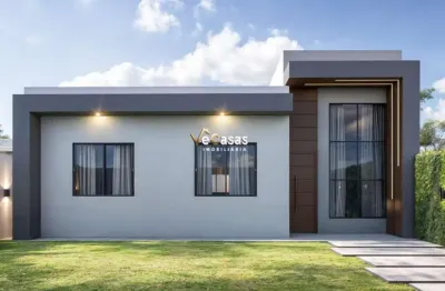 Casa linear com amplo quintal e entrada privativa lateral
